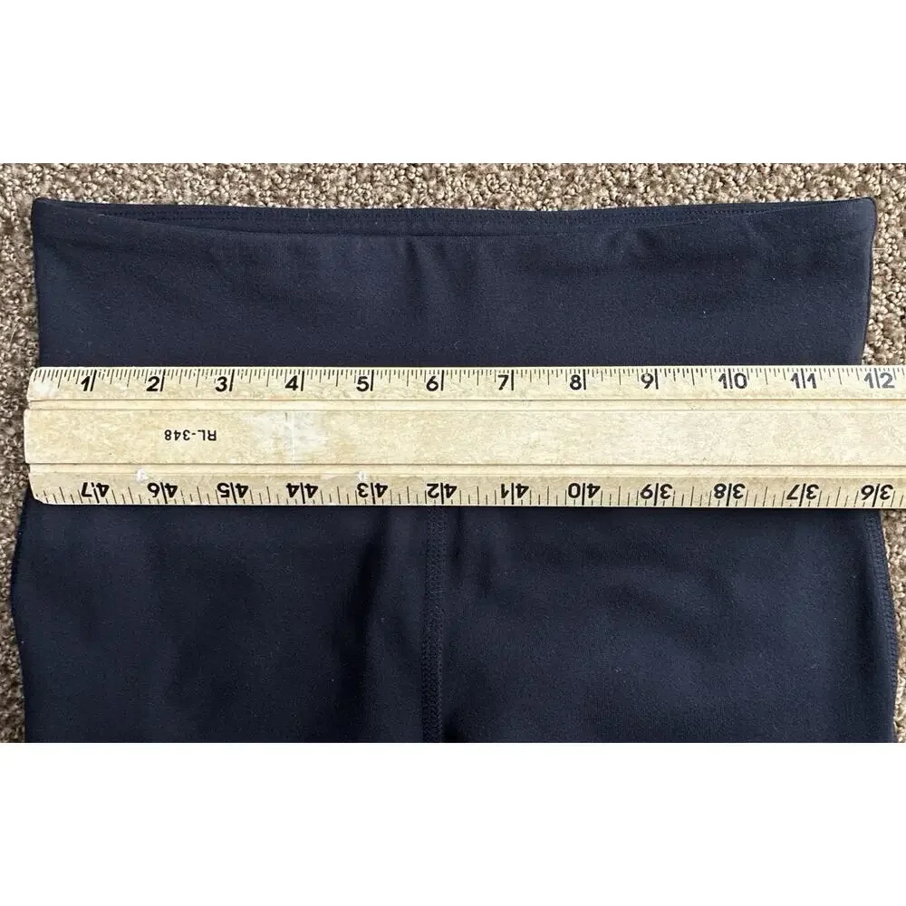 Tory Sport Black Cropped Leggings XS TP High Rise Athletic Yoga Workout Pants